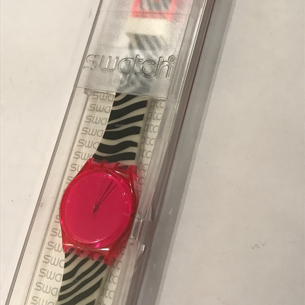 SWATCH Watch in Hot Pink and Zebra